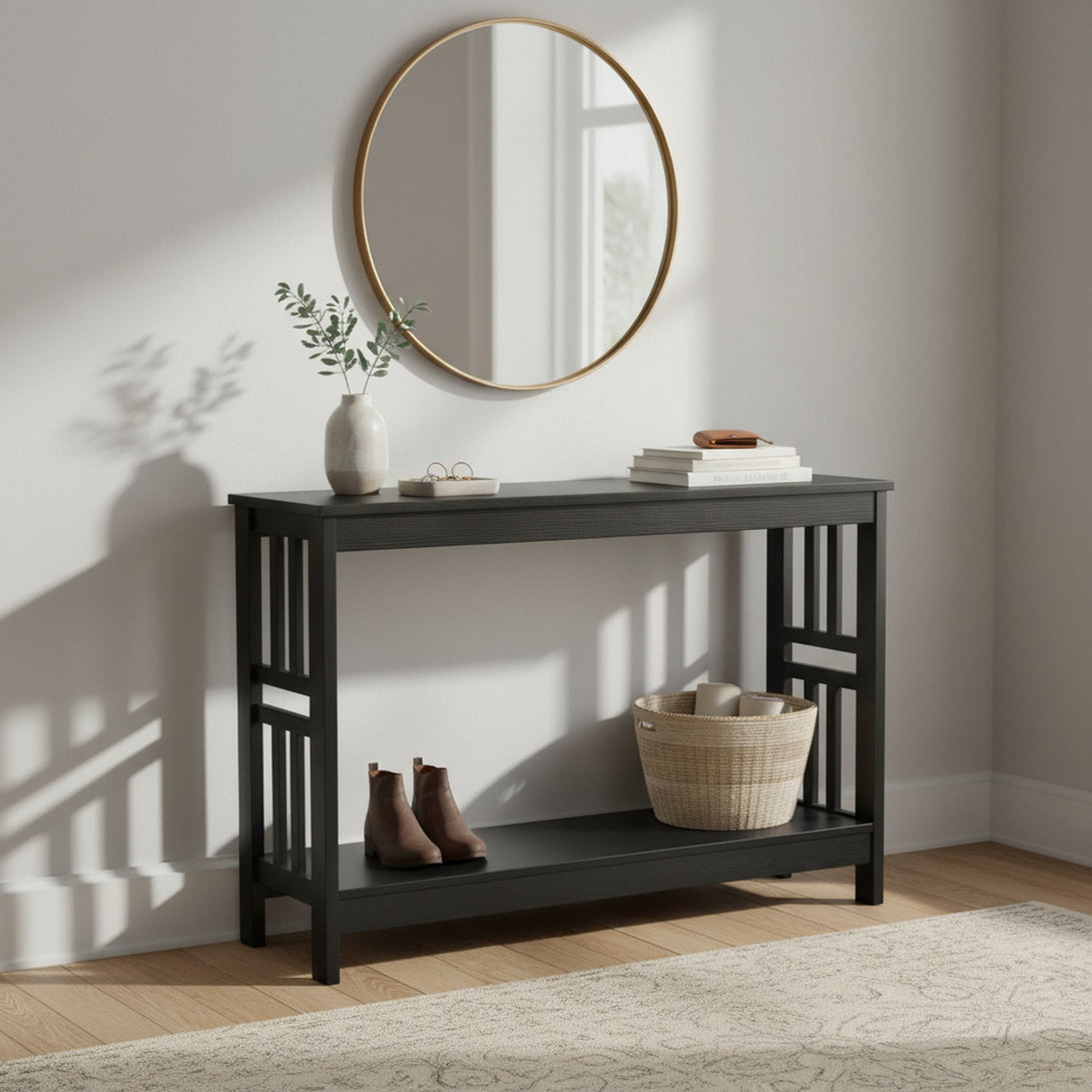 WULAR Wooden Console Table - Black