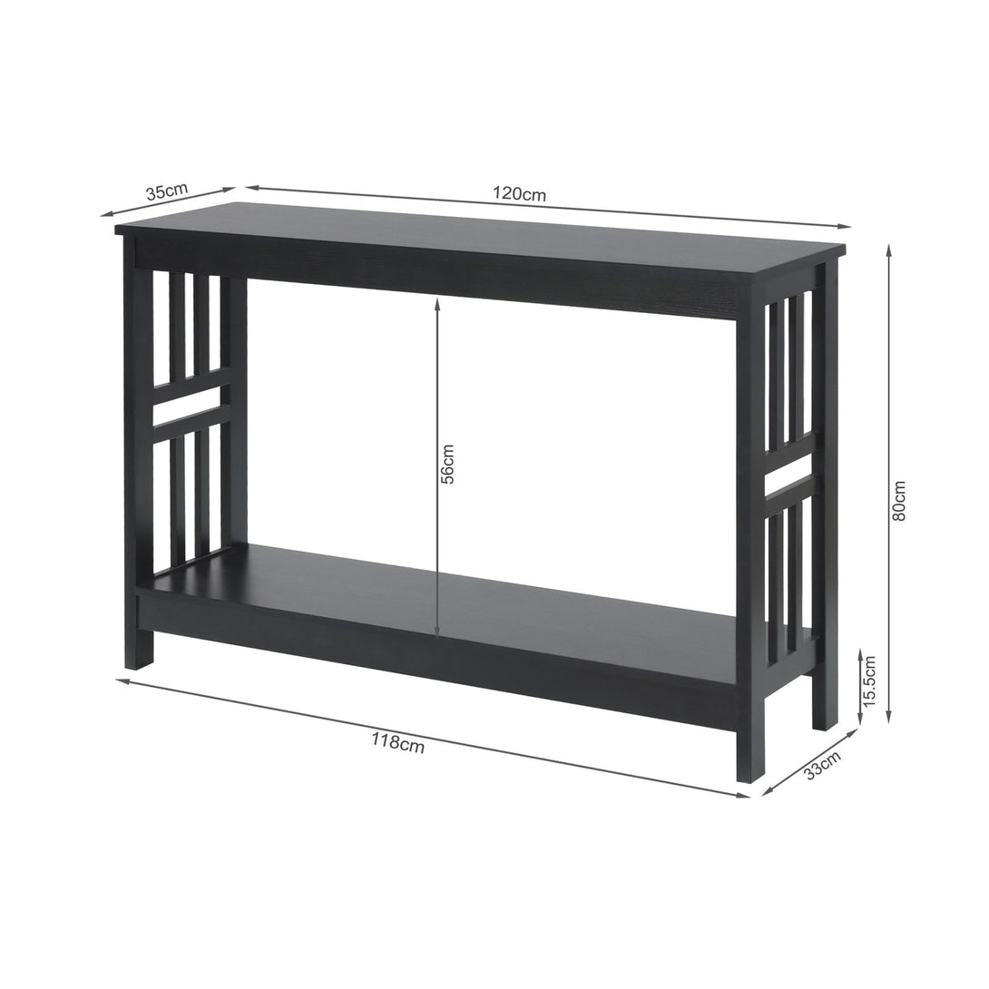 WULAR Wooden Console Table - Black