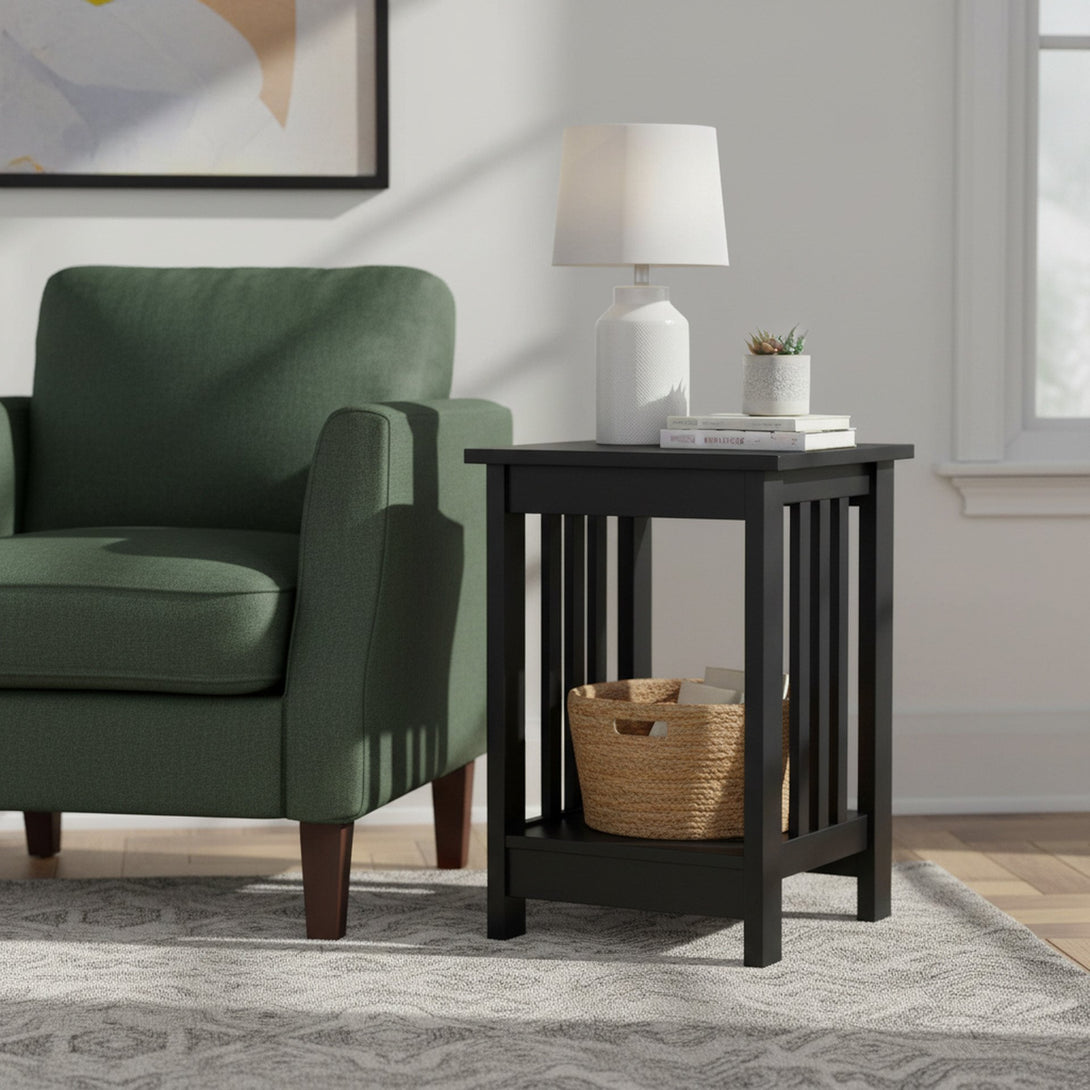 WULAR Square Side Table Coffee Table - Black