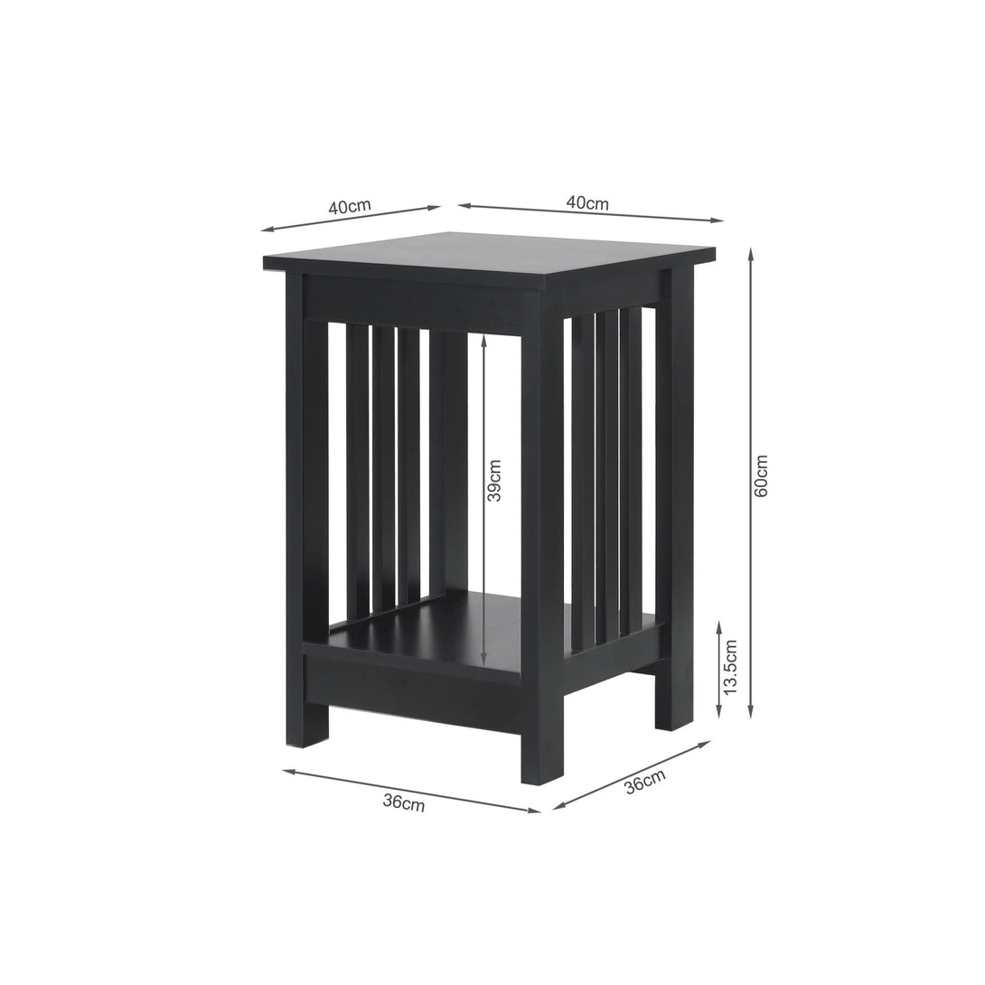 WULAR Square Side Table Coffee Table - Black