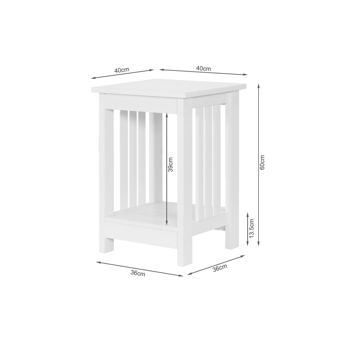 WULAR Square Side Table Coffee Table - White