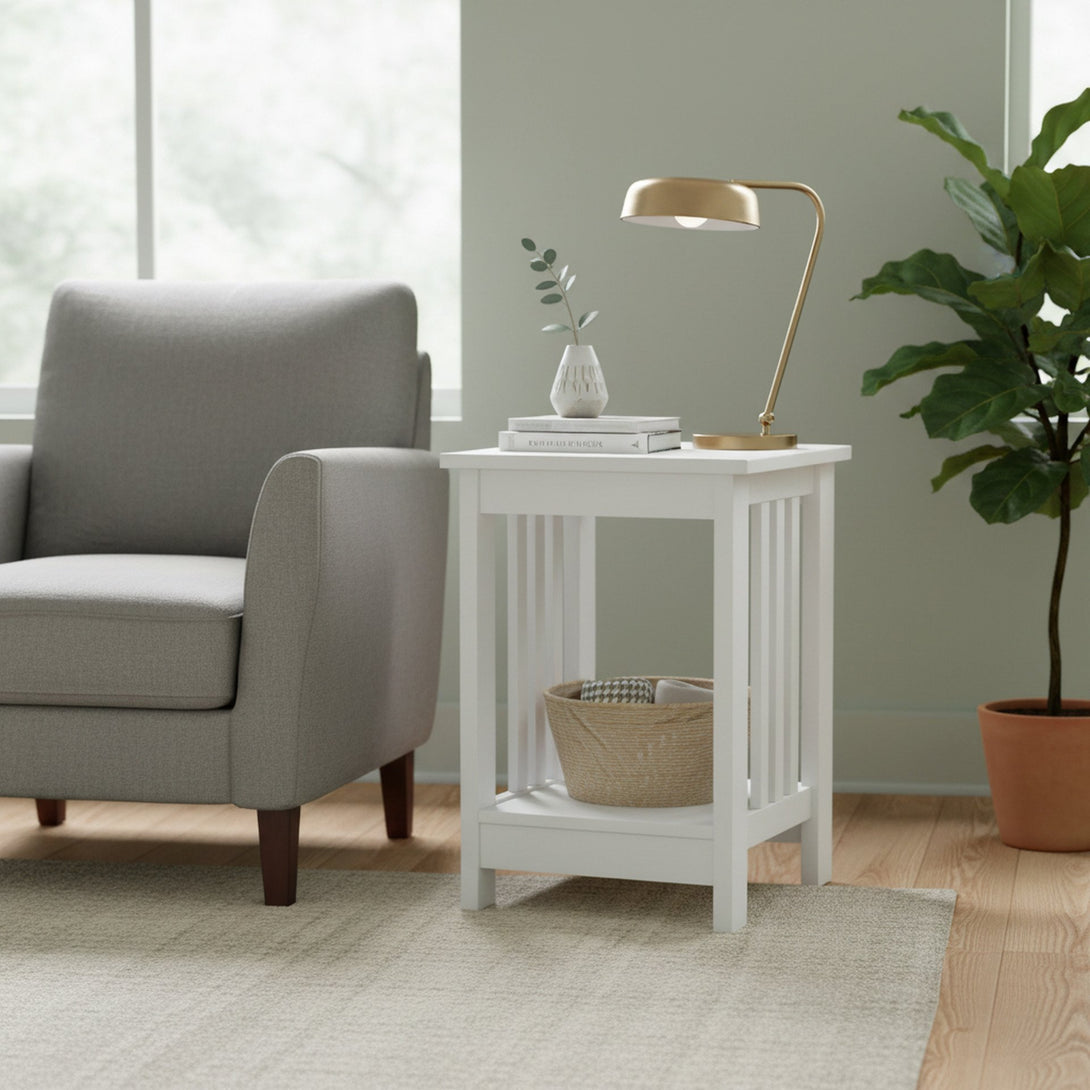 WULAR Square Side Table Coffee Table - White