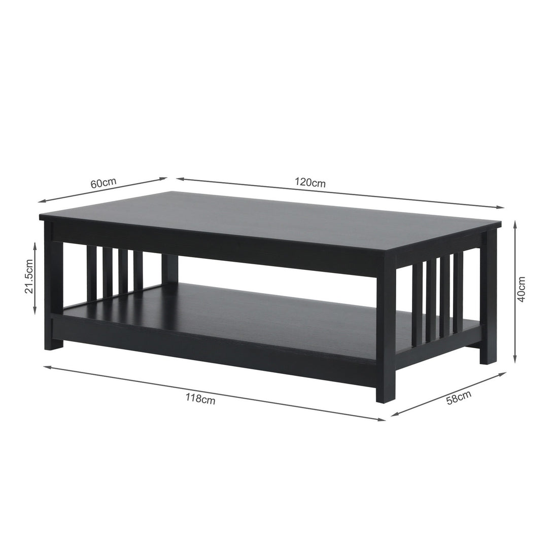 WULAR Rectangle Coffee Table - Black
