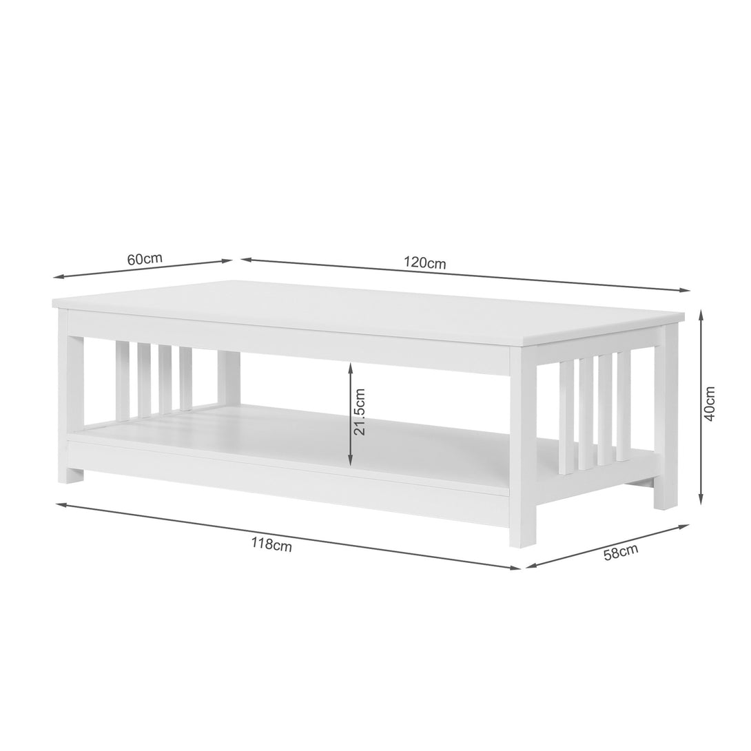 WULAR Rectangle Coffee Table - White