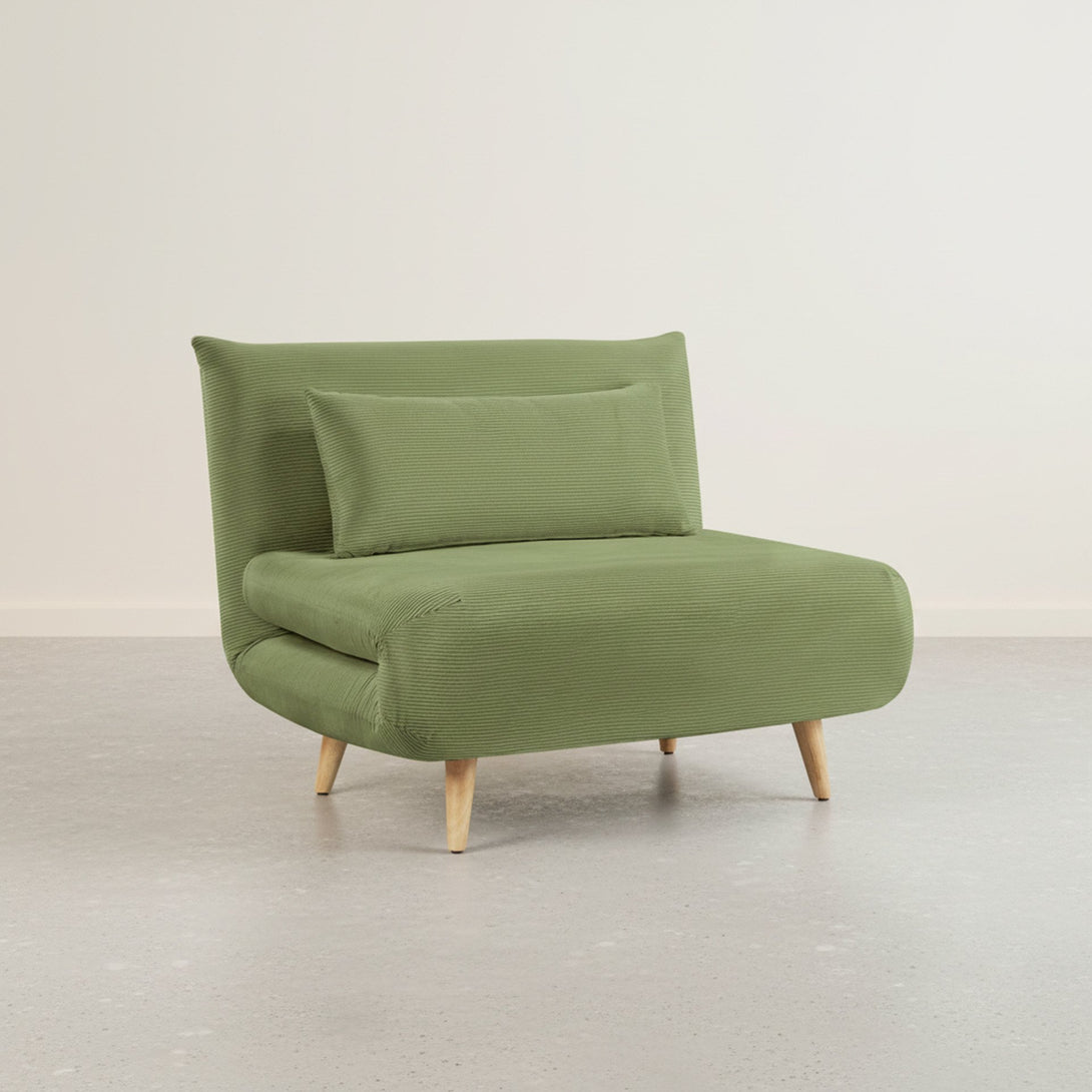 Hastings 1 Seat Fold-Out Sofa Bed - Olive