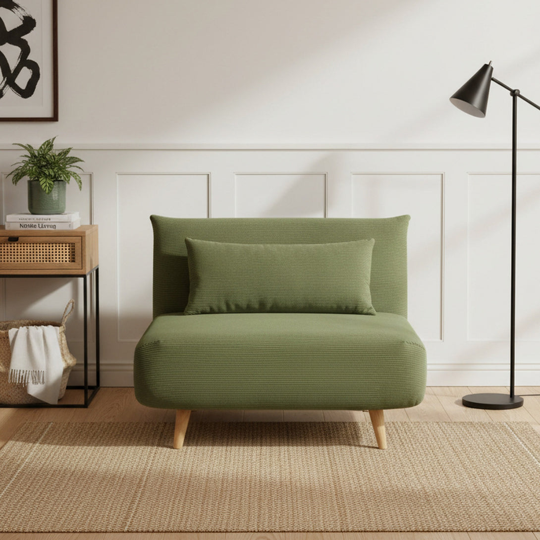 Hastings 1 Seat Fold-Out Sofa Bed - Olive
