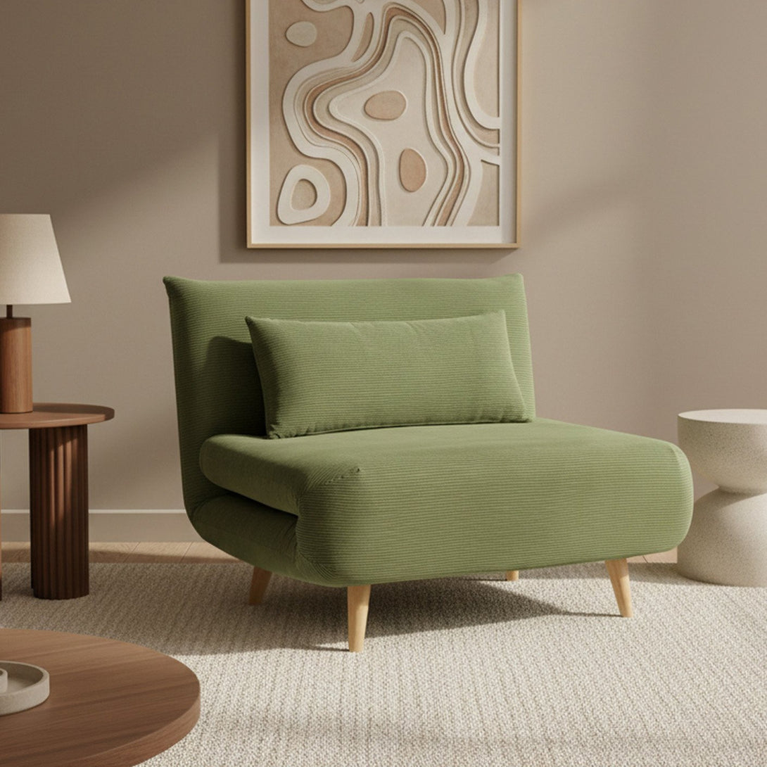 Hastings 1 Seat Fold-Out Sofa Bed - Olive