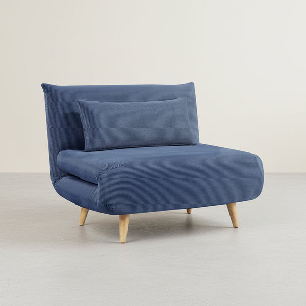Hastings 1 Seat Fold-Out Sofa Bed - Navy Blue