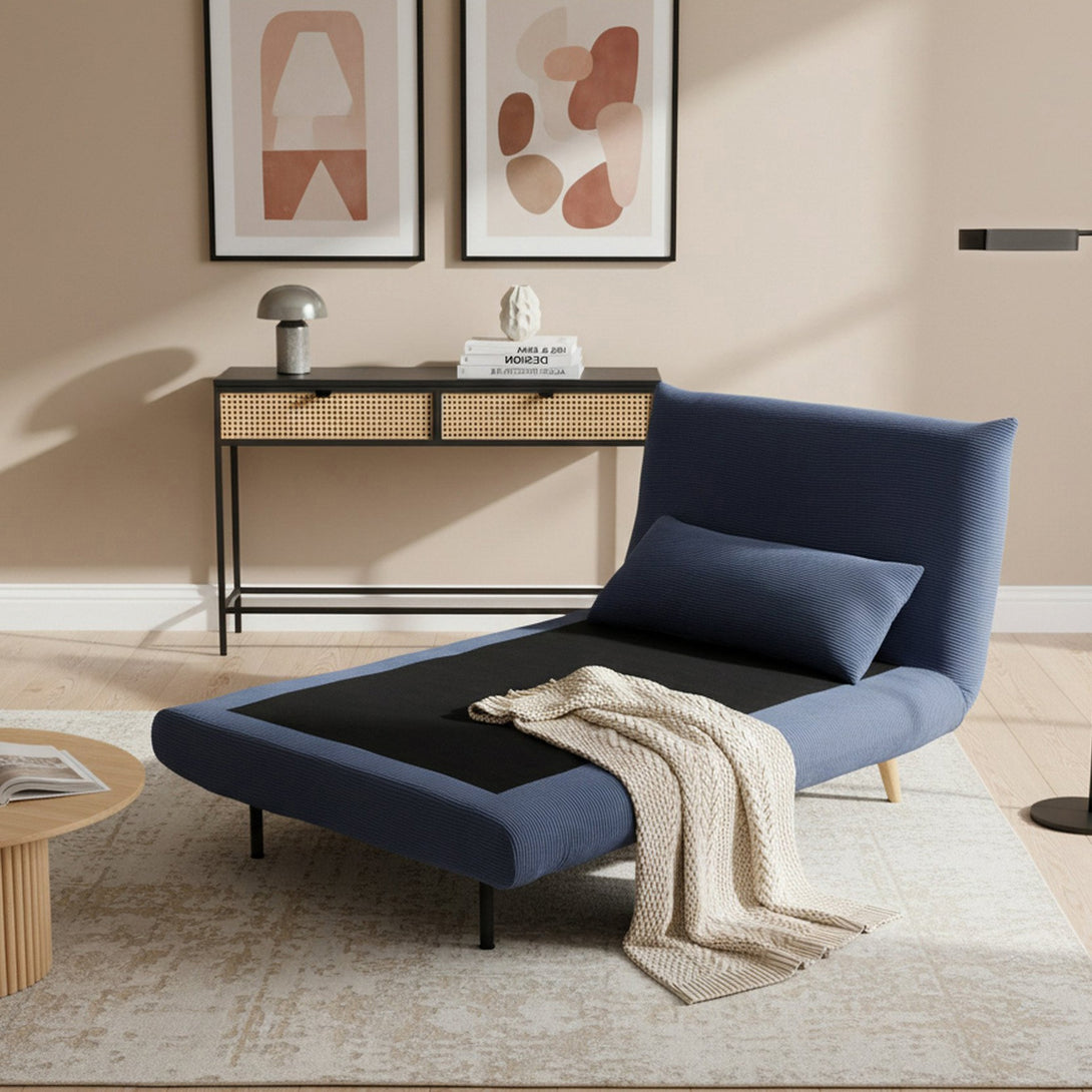 Hastings 1 Seat Fold-Out Sofa Bed - Navy Blue
