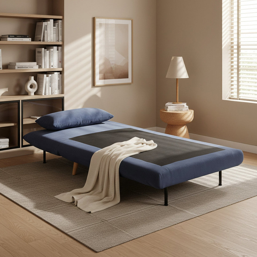 Hastings 1 Seat Fold-Out Sofa Bed - Navy Blue