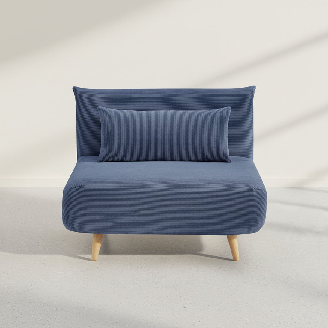 Hastings 1 Seat Fold-Out Sofa Bed - Navy Blue