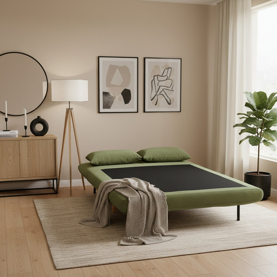 Hastings 2 Seat Fold-Out Sofa Bed - Olive
