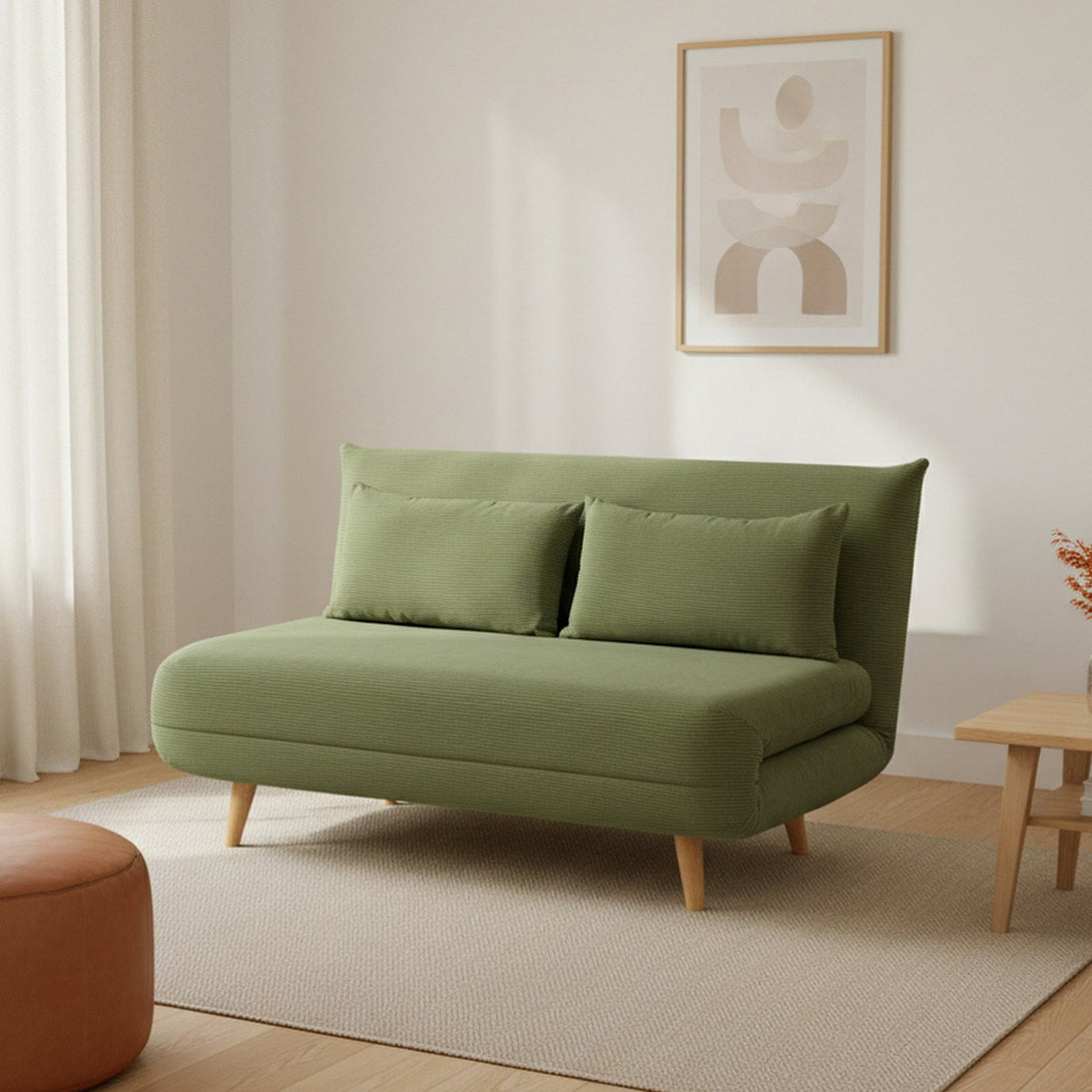 Hastings 2 Seat Fold-Out Sofa Bed - Olive