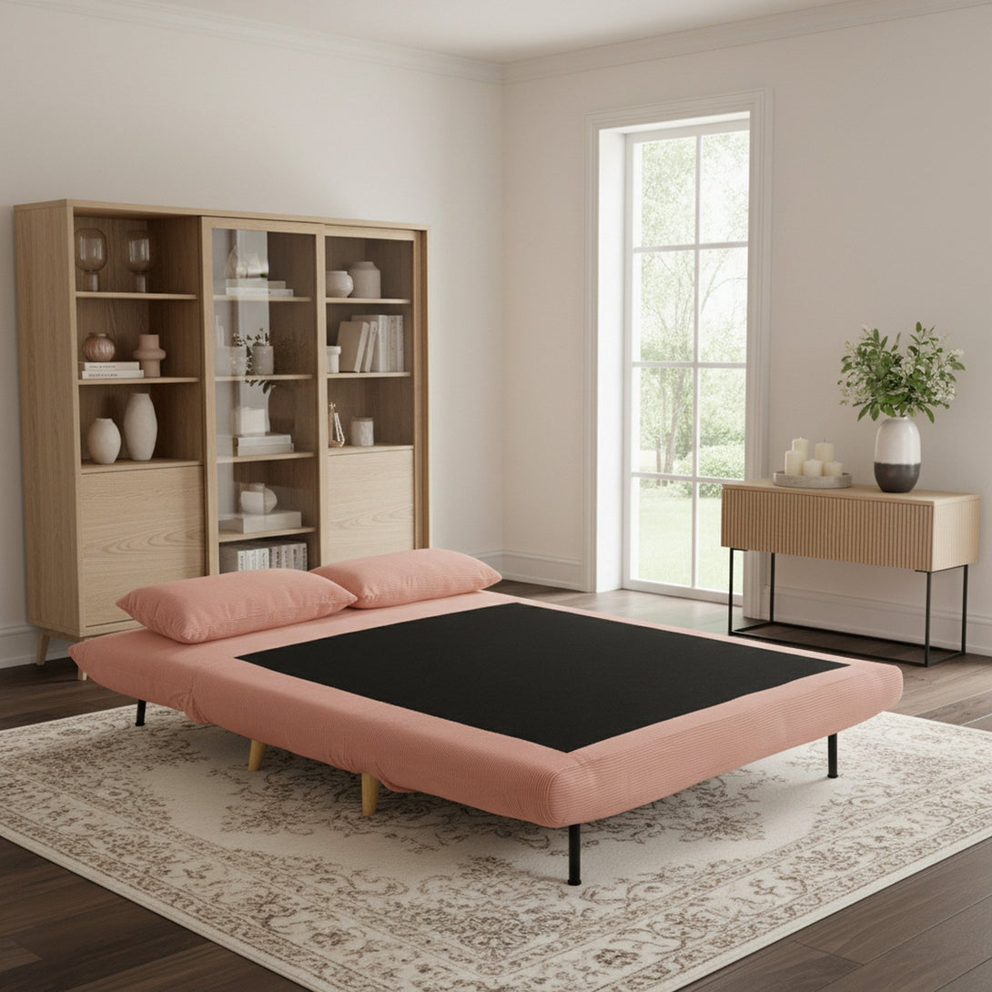 Hastings 2 Seat Fold-Out Sofa Bed - Pink