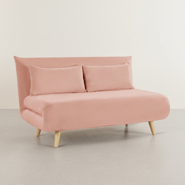 Hastings 2 Seat Fold-Out Sofa Bed - Pink