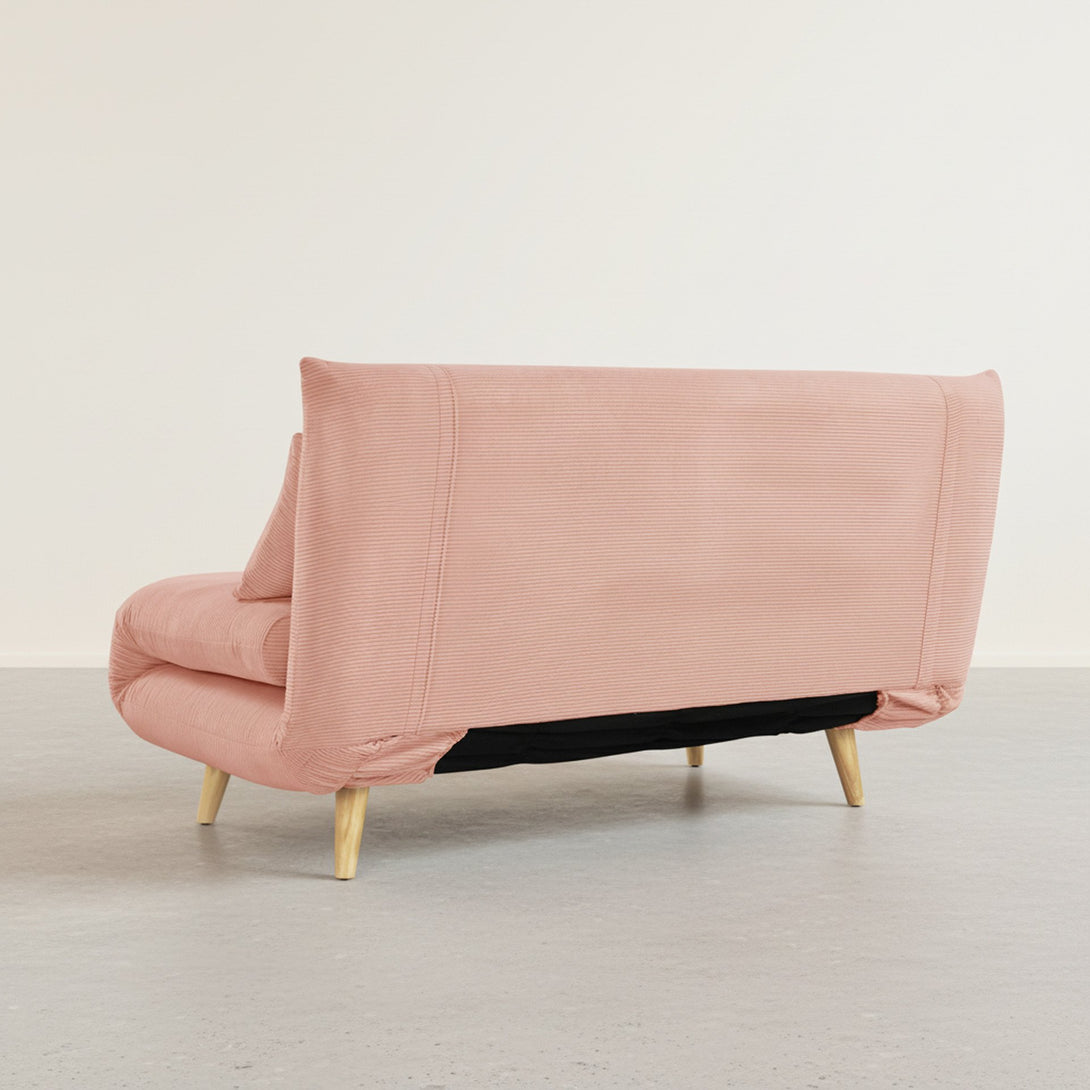 Hastings 2 Seat Fold-Out Sofa Bed - Pink