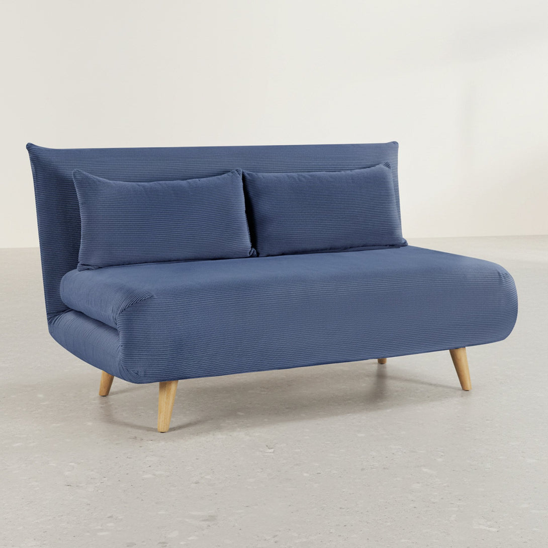 Hastings 2 Seat Fold-Out Sofa Bed - Navy Blue