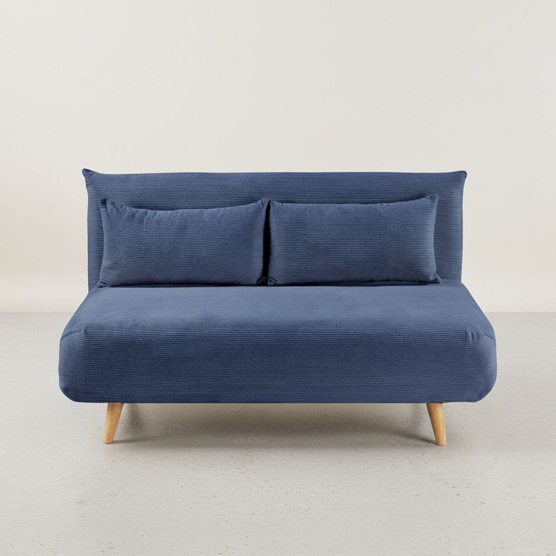 Hastings 2 Seat Fold-Out Sofa Bed - Navy Blue