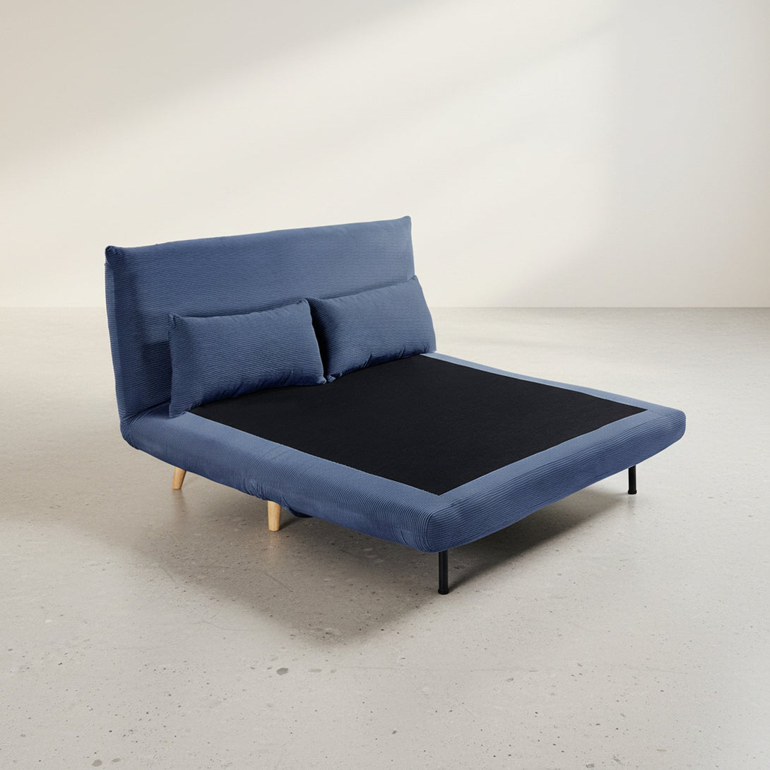 Hastings 2 Seat Fold-Out Sofa Bed - Navy Blue