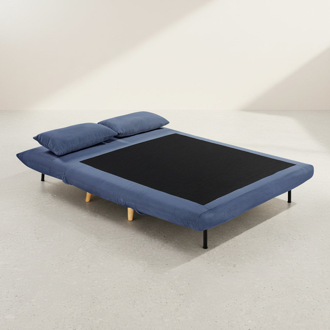 Hastings 2 Seat Fold-Out Sofa Bed - Navy Blue
