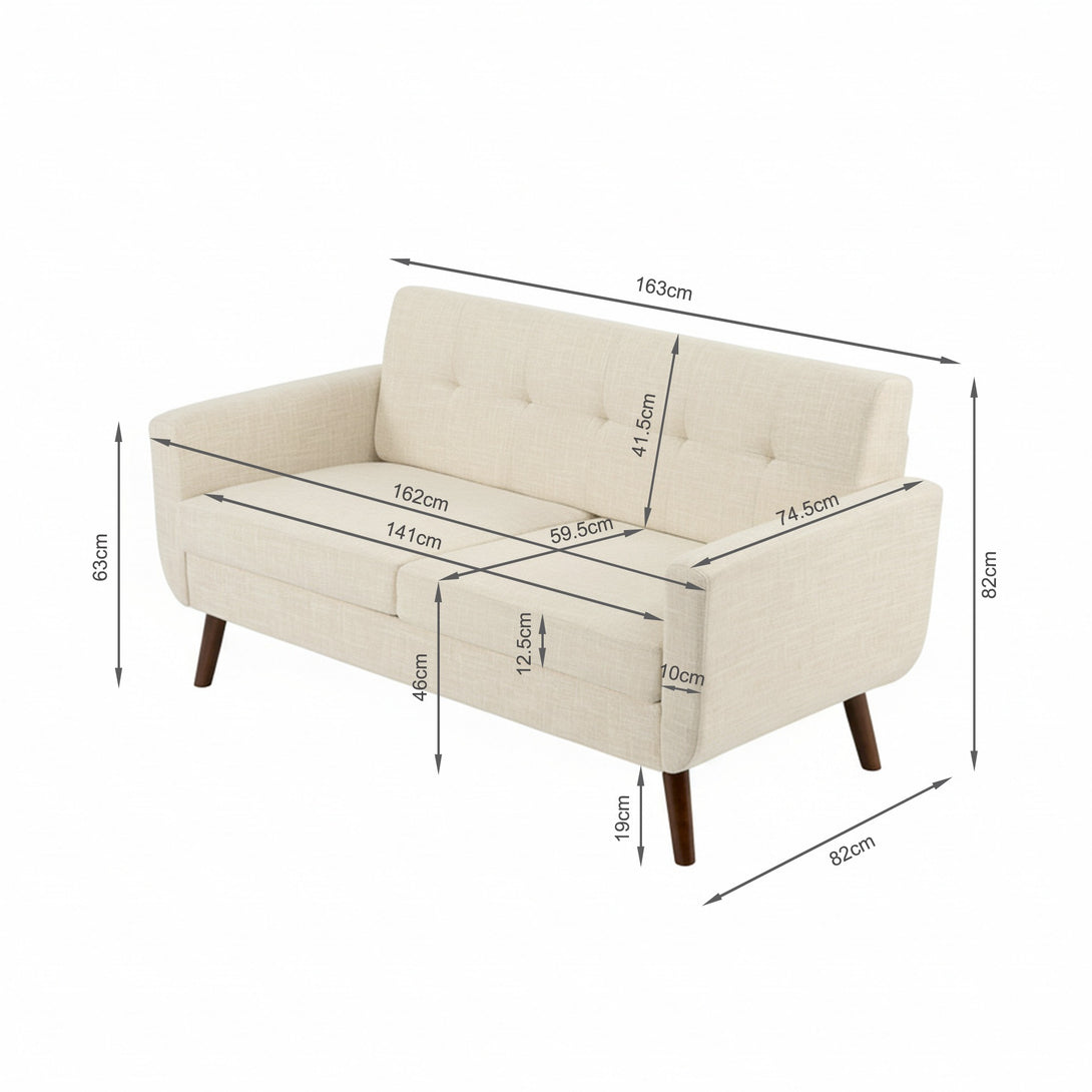 Vibe 2 Seater Sofa - Beige