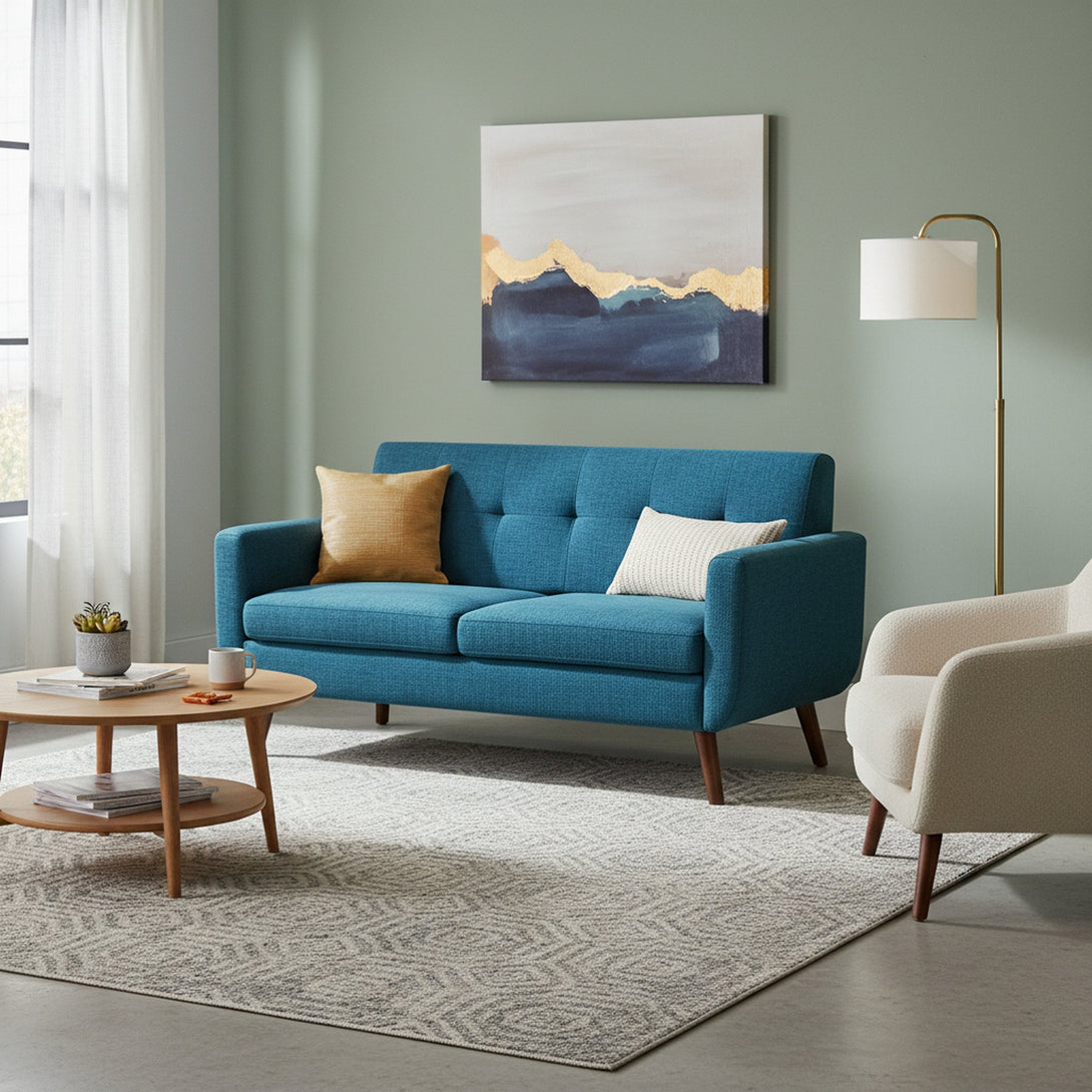 Vibe 2 Seater Sofa - Blue