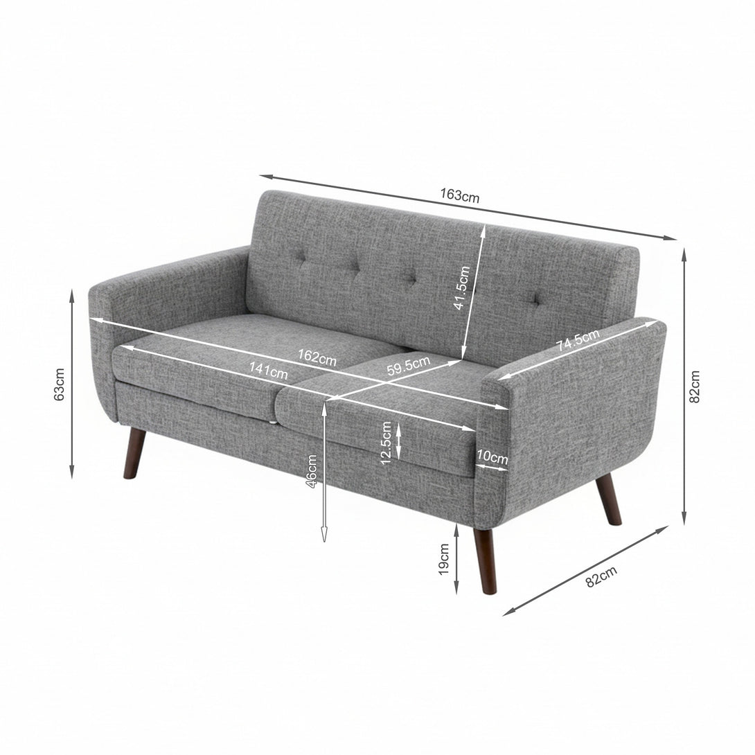 Vibe 2 Seater Sofa - Grey