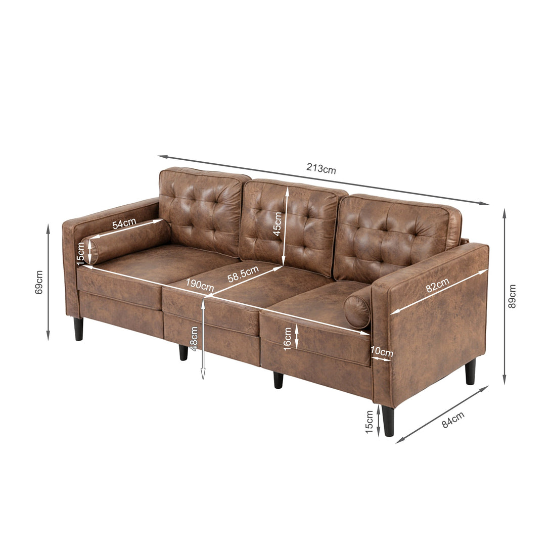 Apex 3 Seater Sofa - Brown