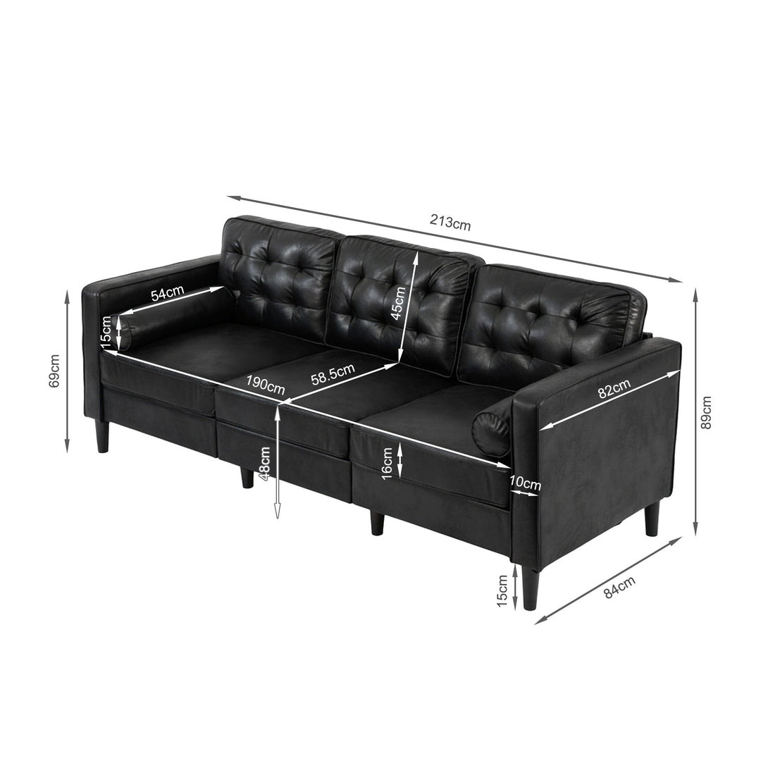 Apex 3 Seater Sofa - Black