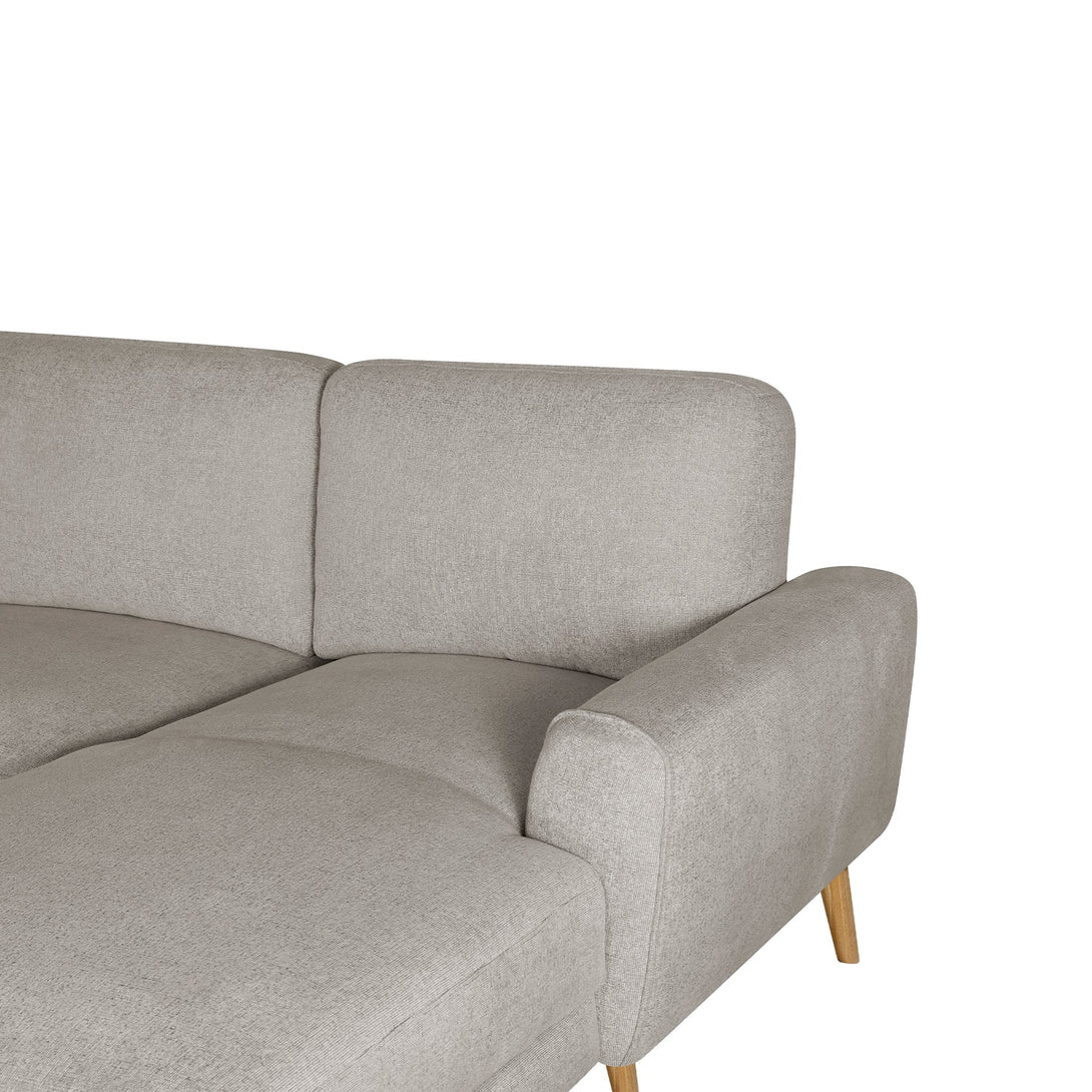Luno 3 Seater Sofa with Right Facing Chaise - Beige