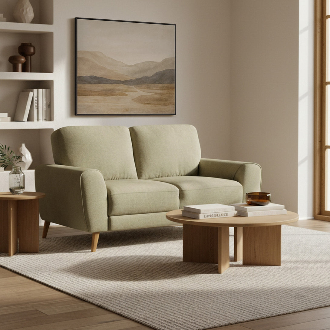 Suki Linen 2 Seater Sofa - Beige