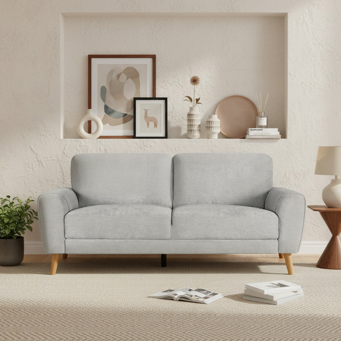 Suki Linen 3 Seater Sofa - Grey