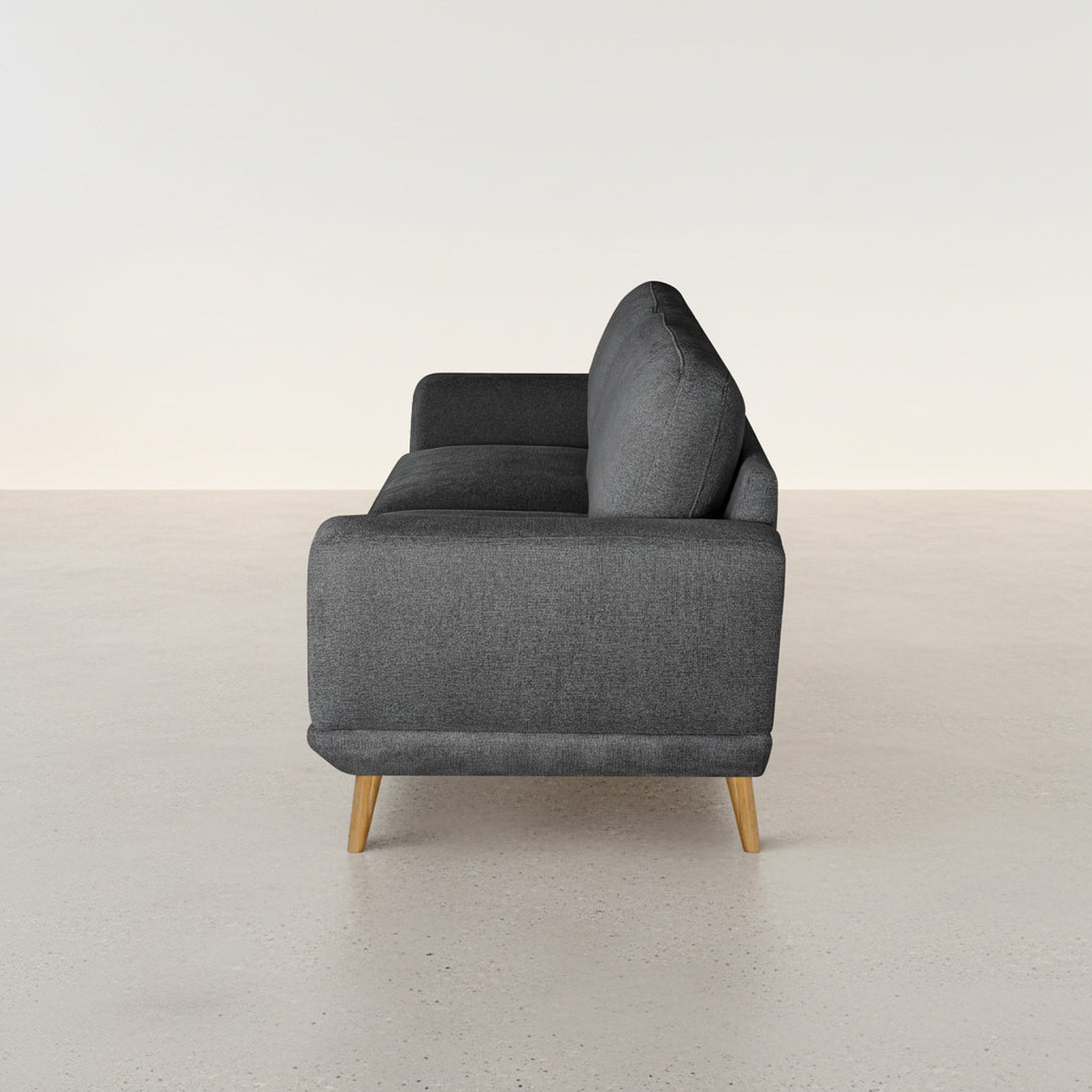 Tova Chenille 3 Seater Sofa - Dark Grey