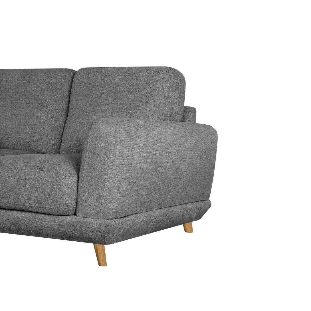 Tova Chenille 3 Seater Sofa - Ash Grey