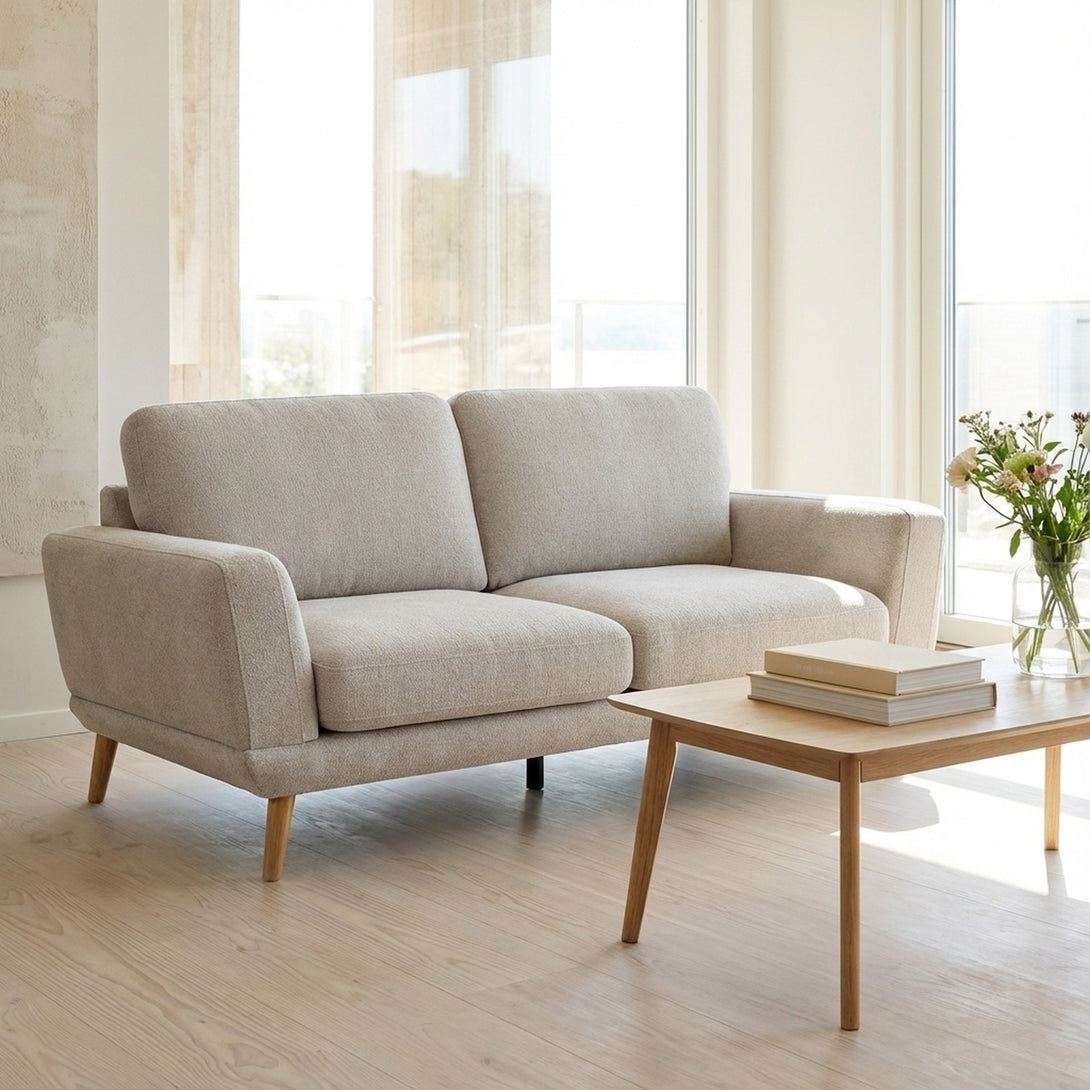 Tova Chenille 3 Seater Sofa - Beige