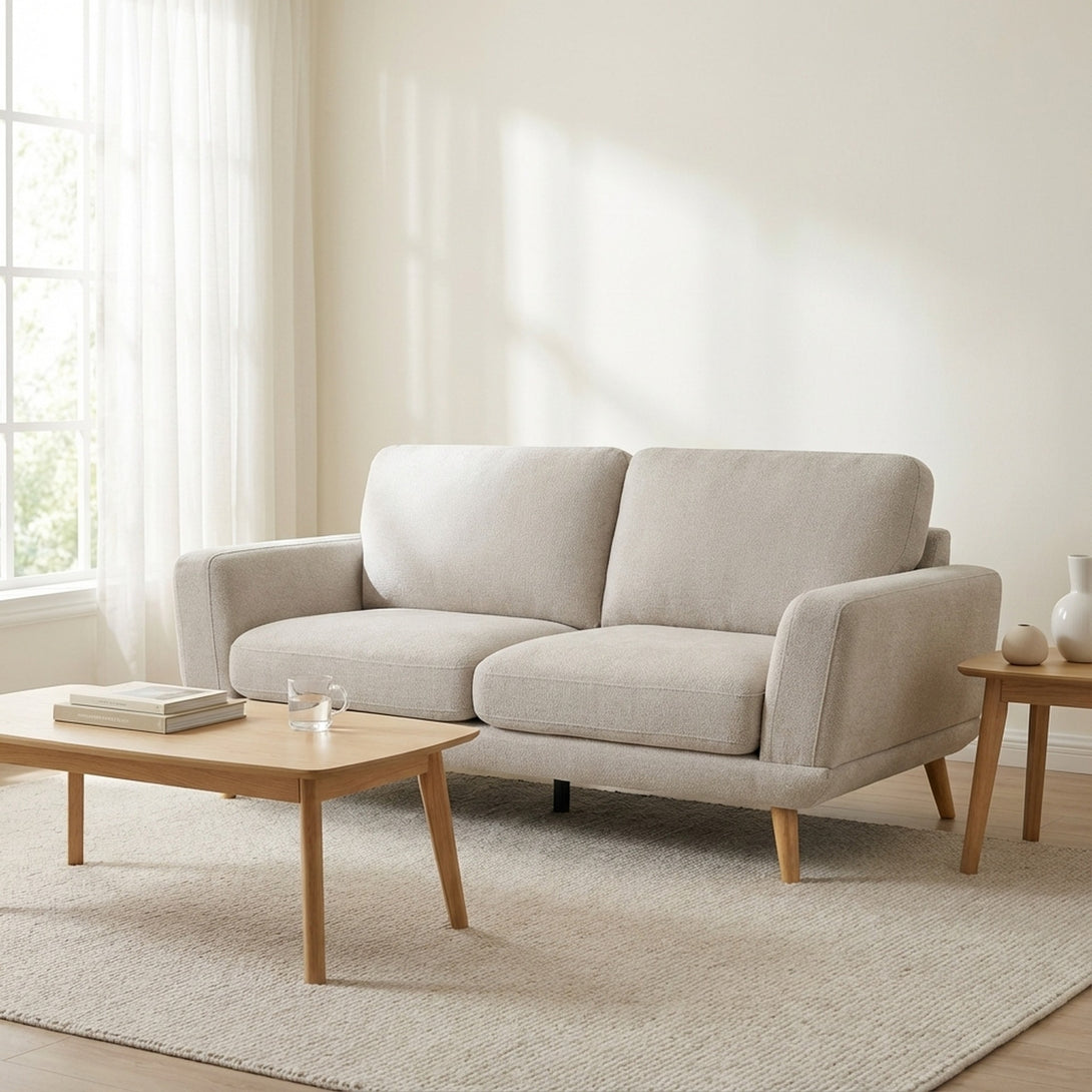 Tova Chenille 3 Seater Sofa - Beige