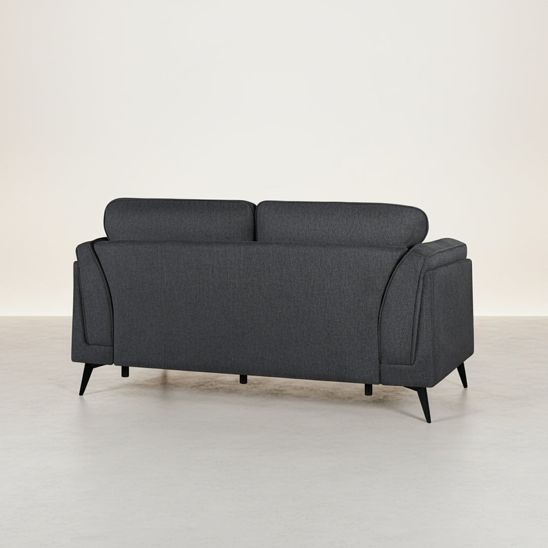 Brulo Linen 2 Seater Sofa - Dark Grey