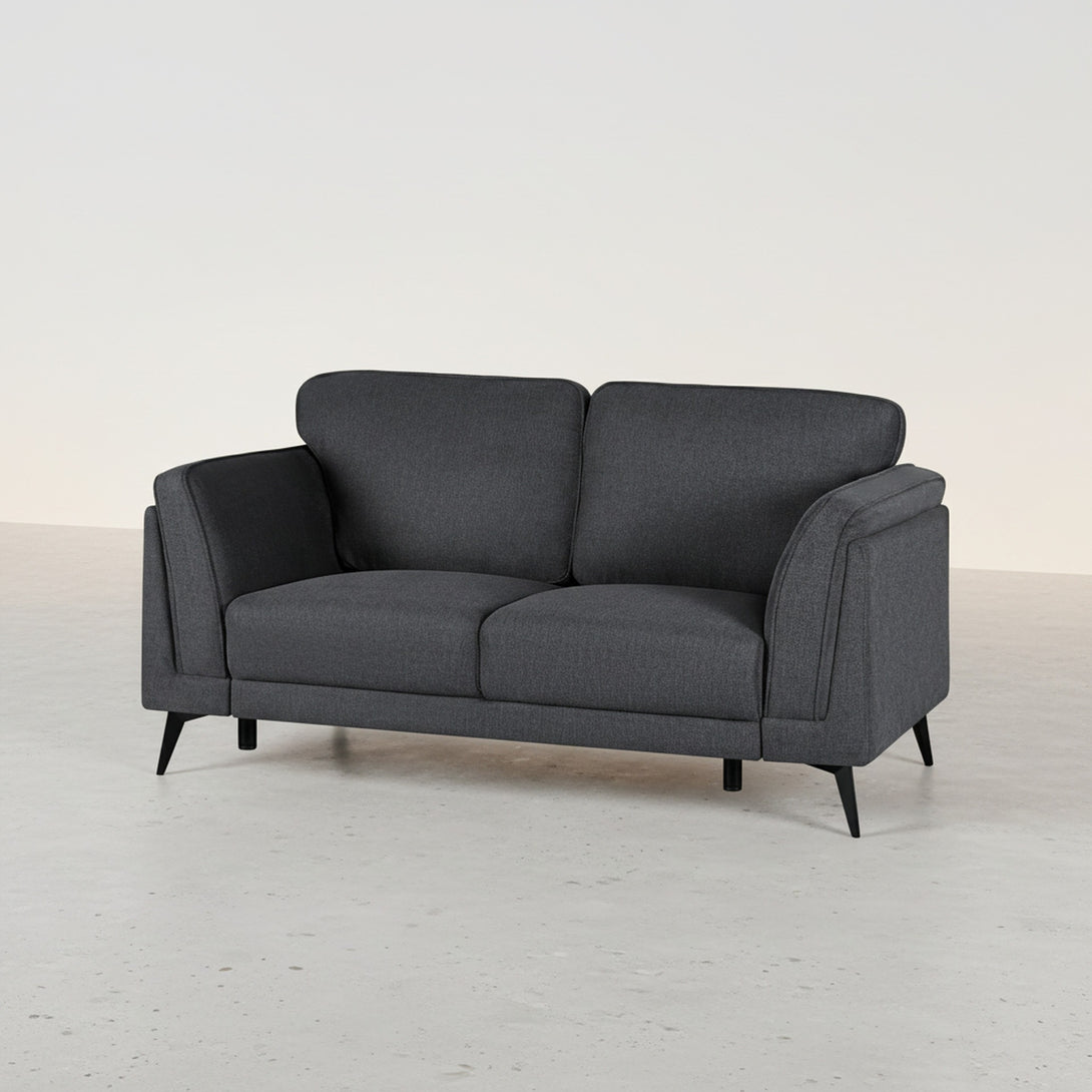 Brulo Linen 2 Seater Sofa - Dark Grey