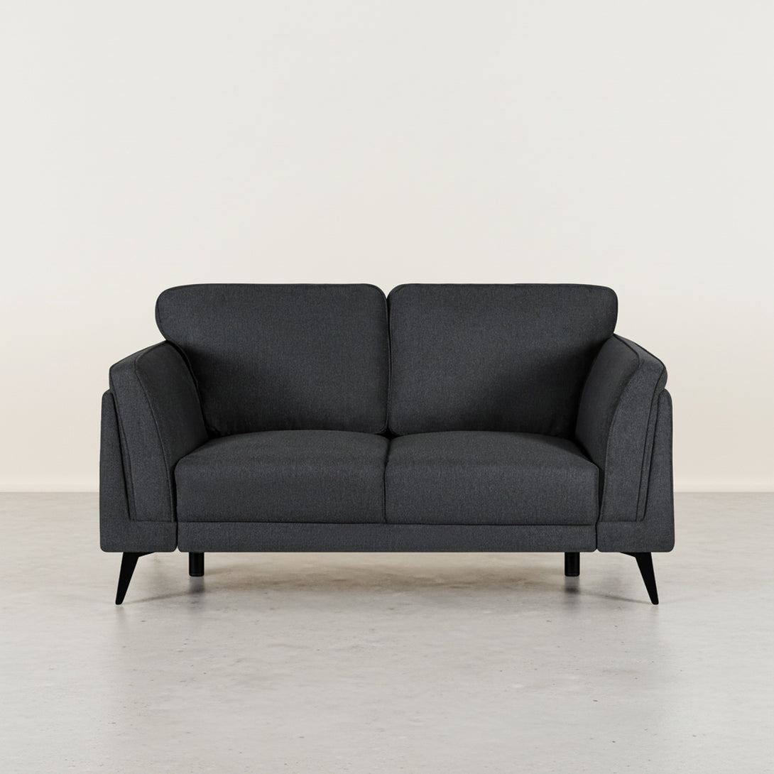 Brulo Linen 2 Seater Sofa - Dark Grey