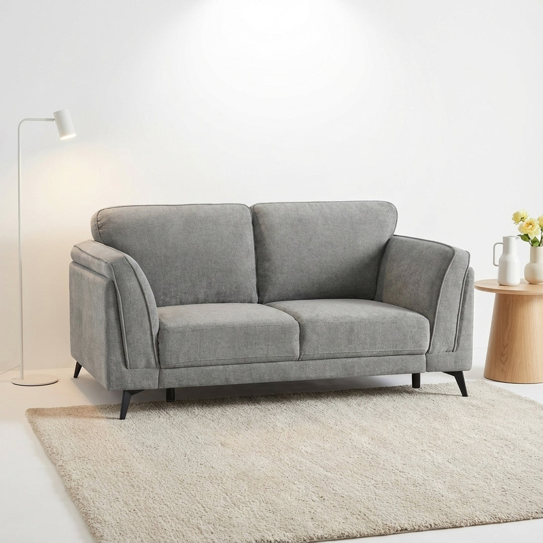 Brulo Linen 2 Seater Sofa - Grey