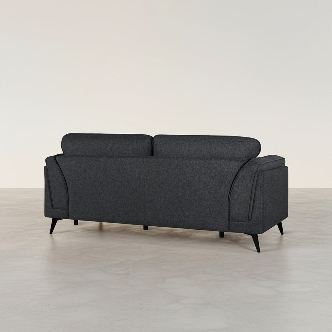 Brulo Linen 3 Seater Sofa - Dark Grey