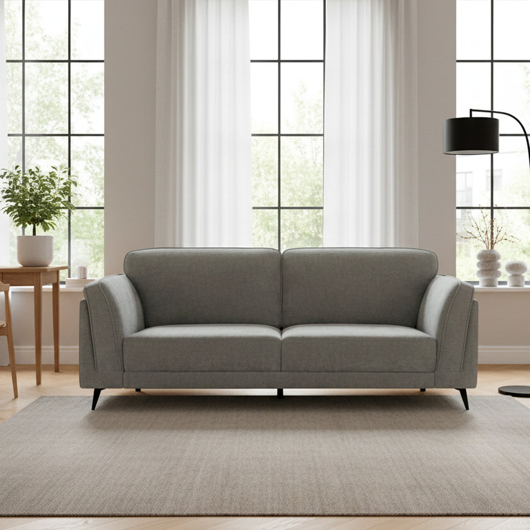 Brulo Linen 3 Seater Sofa - Grey