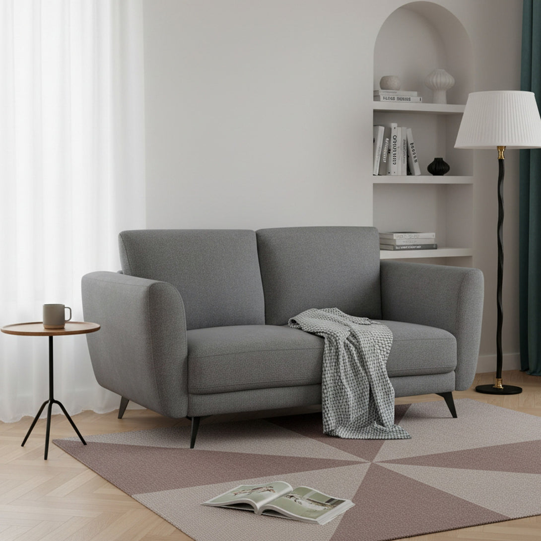 Rivel Chenille 2 Seater Sofa - Ash Grey