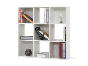 Kivu 9 Cube Square Bookshelf - White