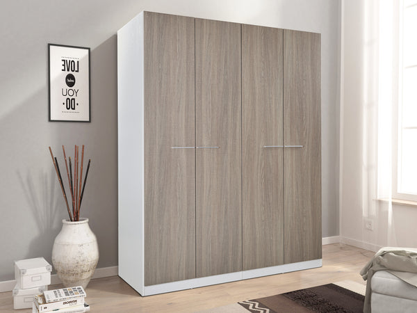 Waipoua Wooden Wardrobe - Grey Oak