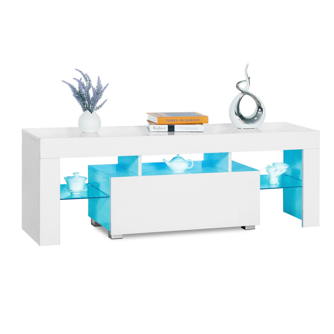 Frannie 1.3m LED Entertainment Unit - White