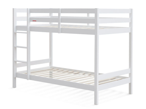 Maroon Single Wooden Bunk Bed - White