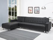 Minnesota Sofa Bed Futon with Chaise - Black