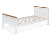 Kamet Single Wooden Bed Frame - White