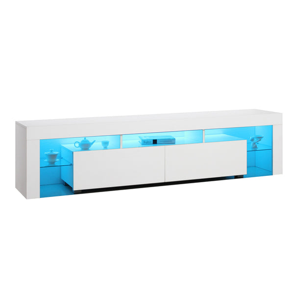 Zoar 1.9m LED Entertainment Unit - White